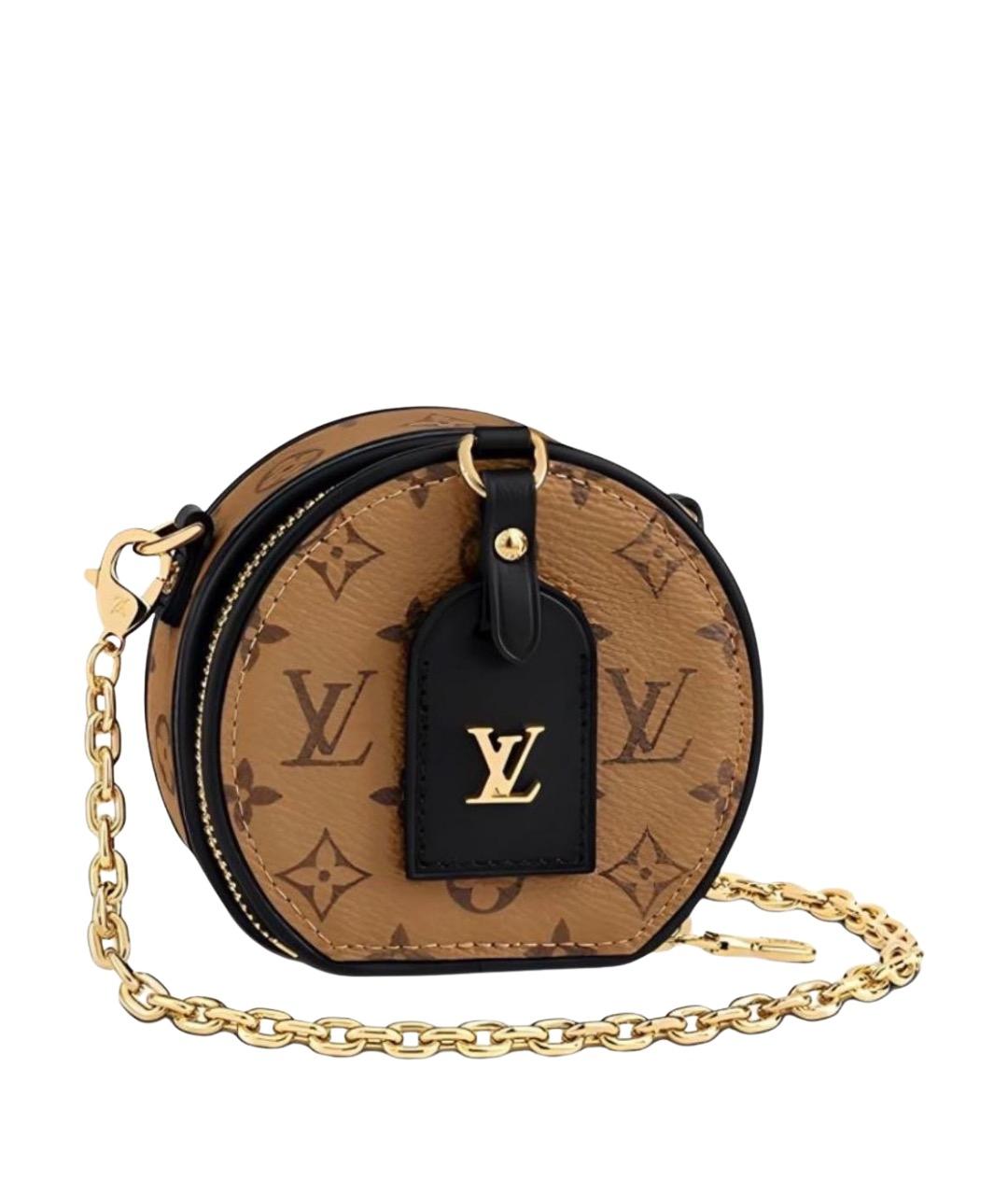 LOUIS VUITTON Коричневая кожаная сумка через плечо, фото 1