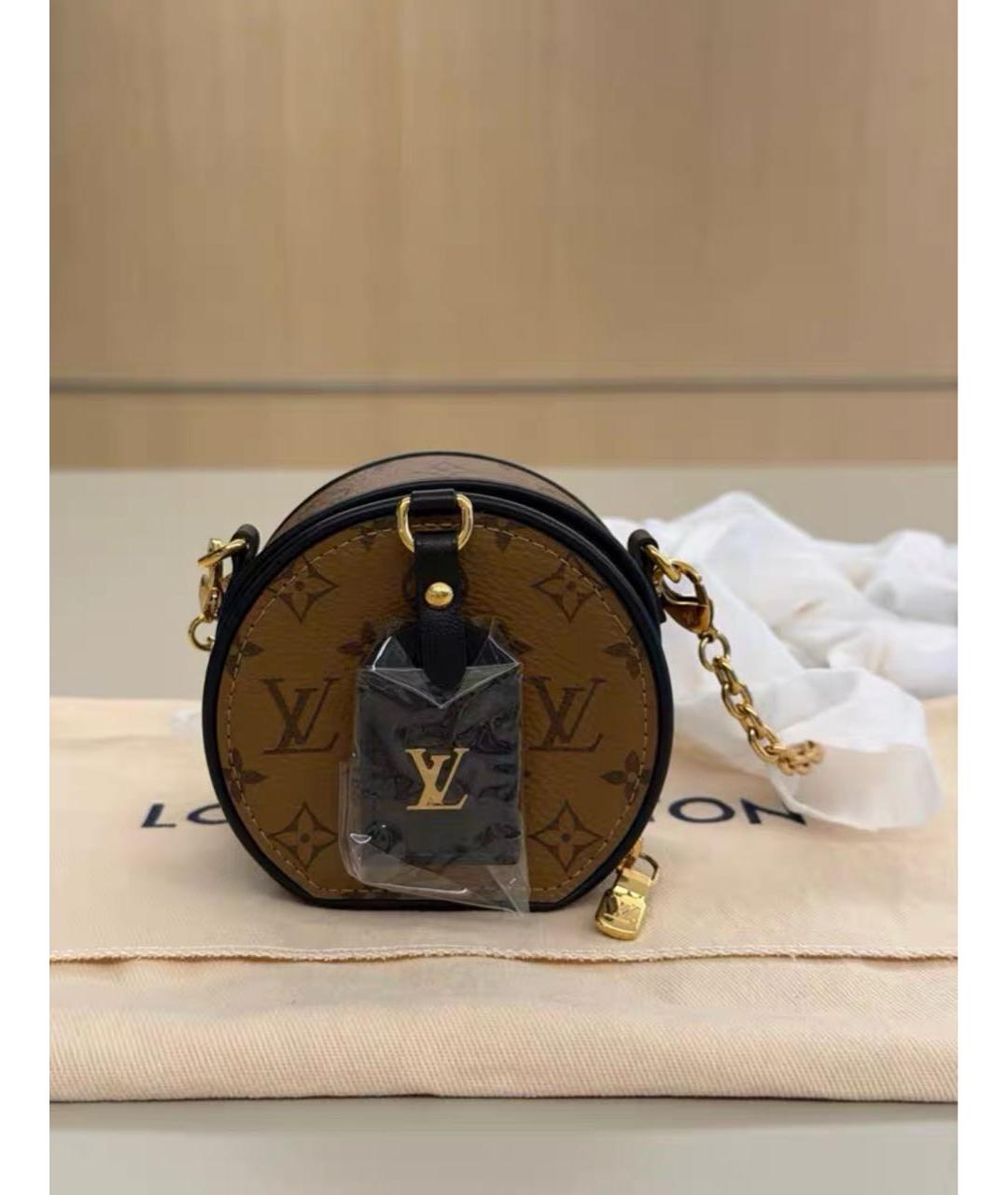 LOUIS VUITTON Коричневая кожаная сумка через плечо, фото 2