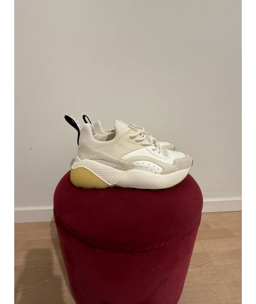 STELLA MCCARTNEY Белые кроссовки из искусственной кожи, фото 5