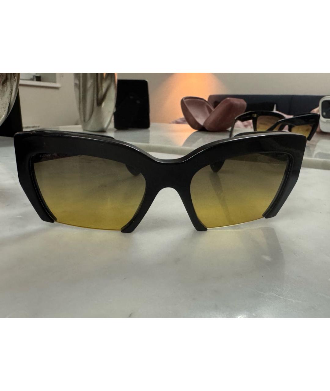 MIU MIU Черные пластиковые солнцезащитные очки, фото 5