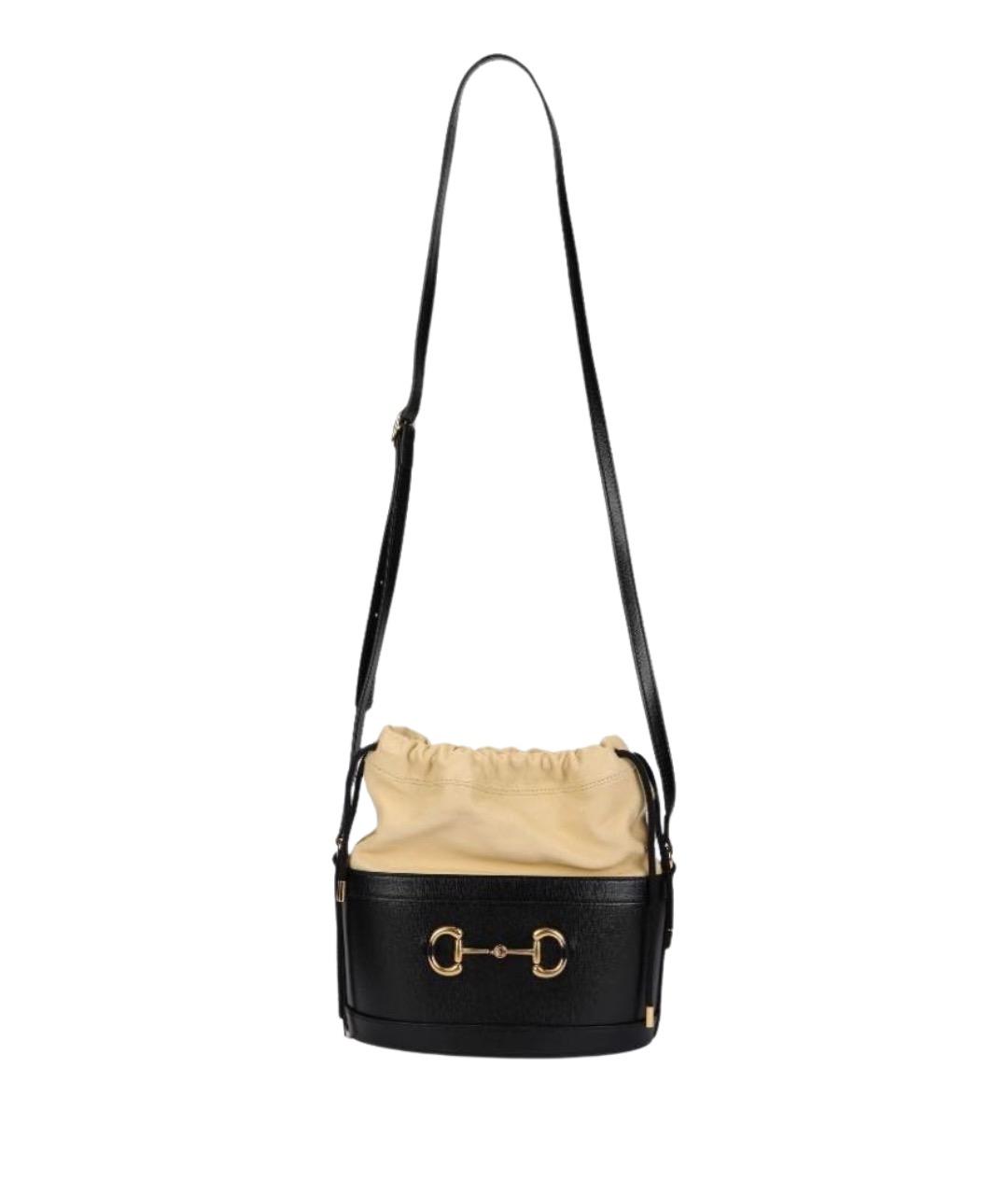 GUCCI Черная кожаная сумка через плечо, фото 1