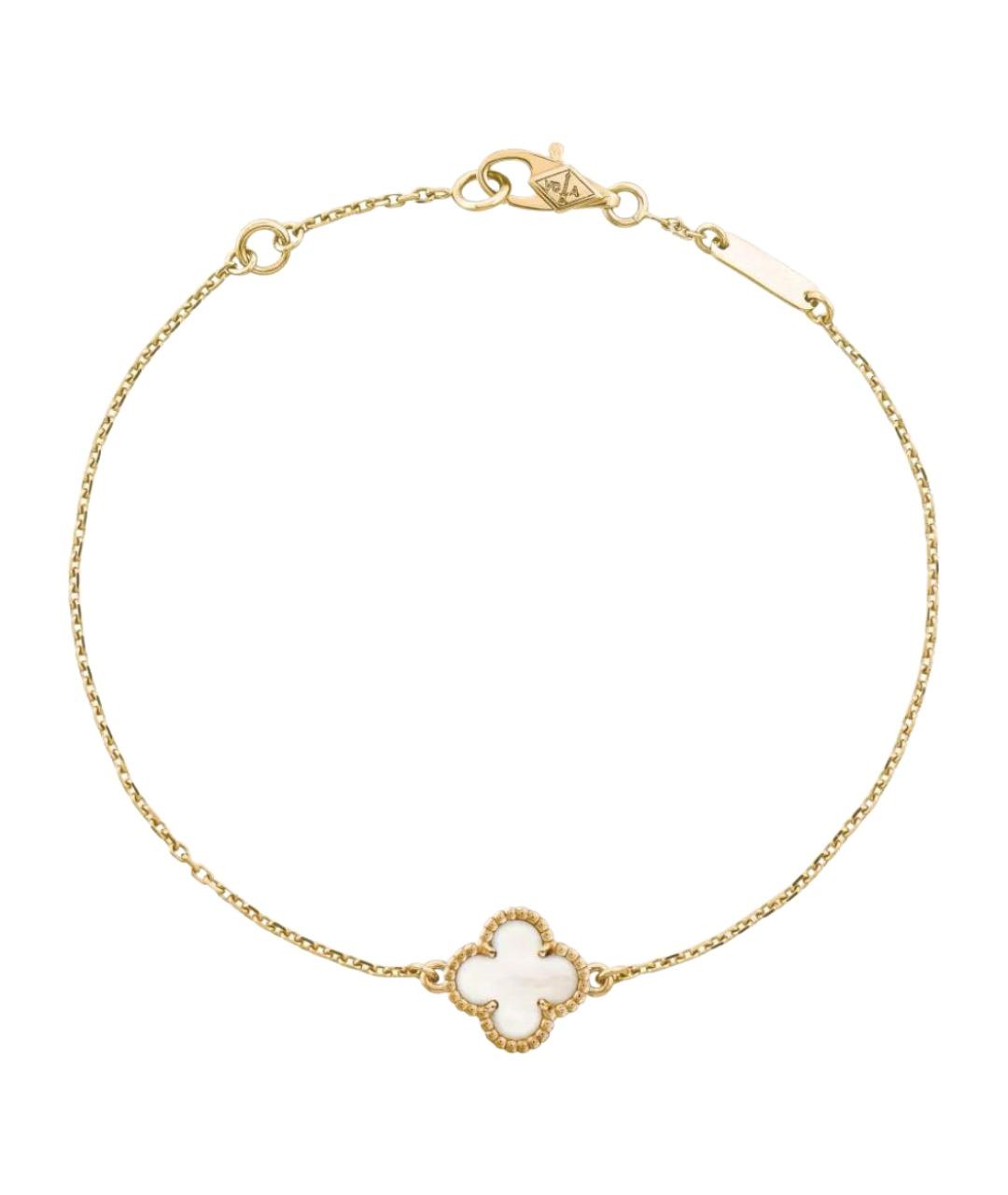 VAN CLEEF & ARPELS Белый браслет из желтого золота, фото 1