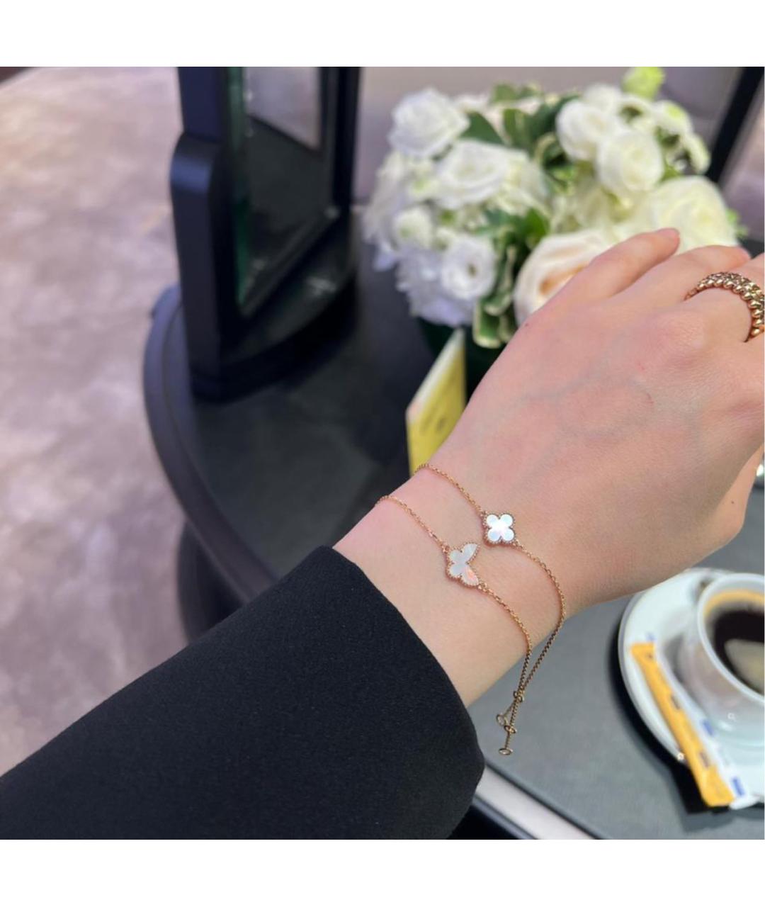 VAN CLEEF & ARPELS Белый браслет из желтого золота, фото 4