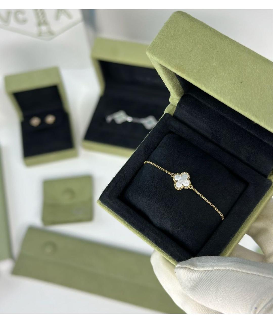 VAN CLEEF & ARPELS Белый браслет из желтого золота, фото 5