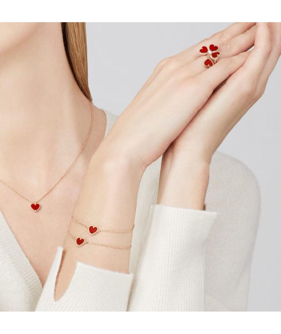 VAN CLEEF & ARPELS Бордовый браслет из желтого золота, фото 5