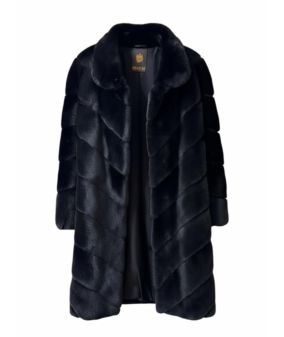 BRASCHI Черная меховая шуба, фото 1