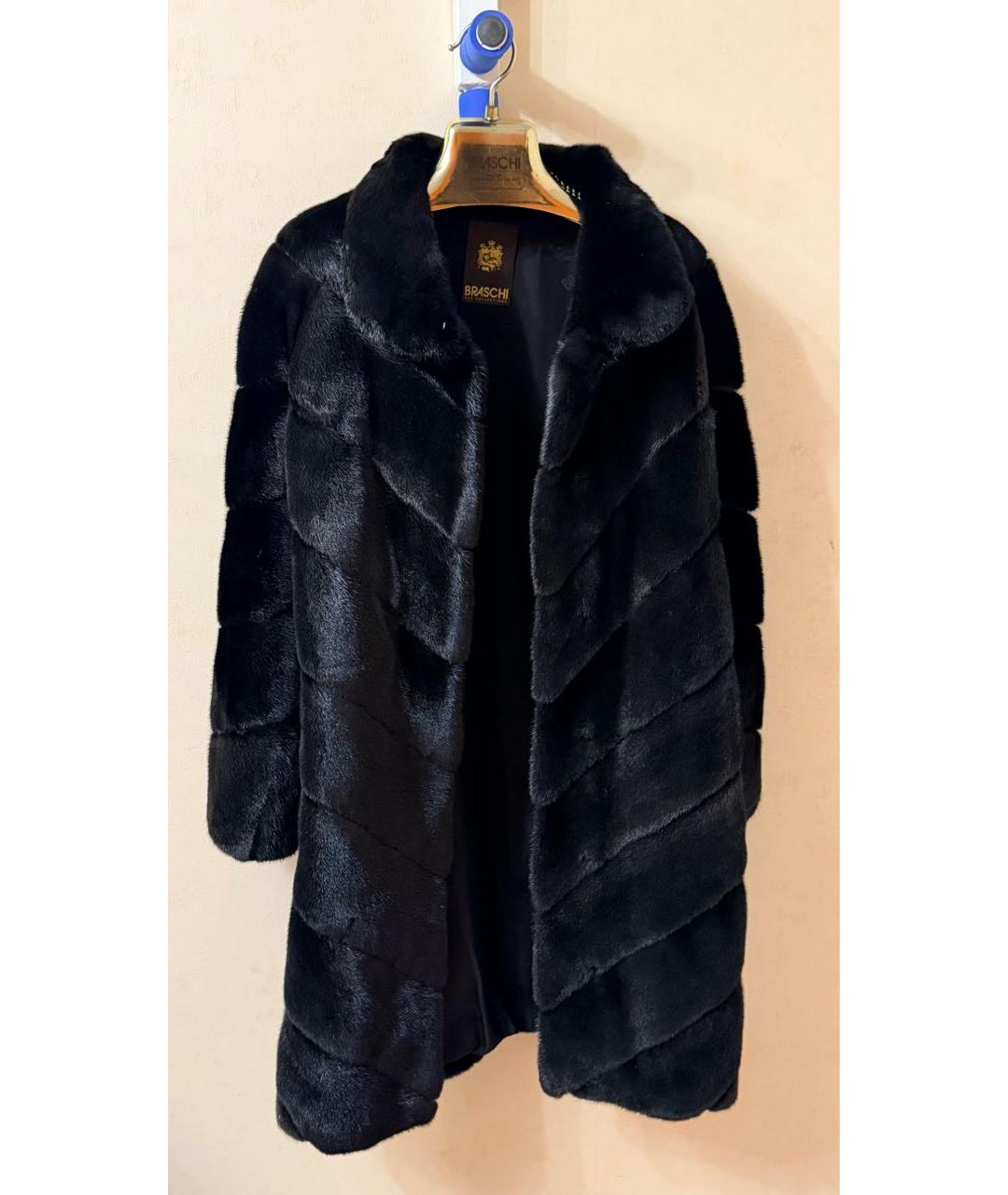 BRASCHI Черная меховая шуба, фото 9