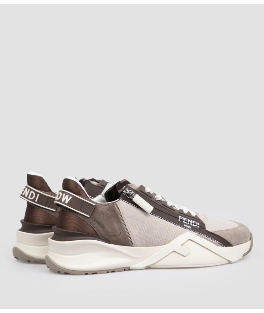 FENDI Бежевые низкие кроссовки / кеды, фото 3