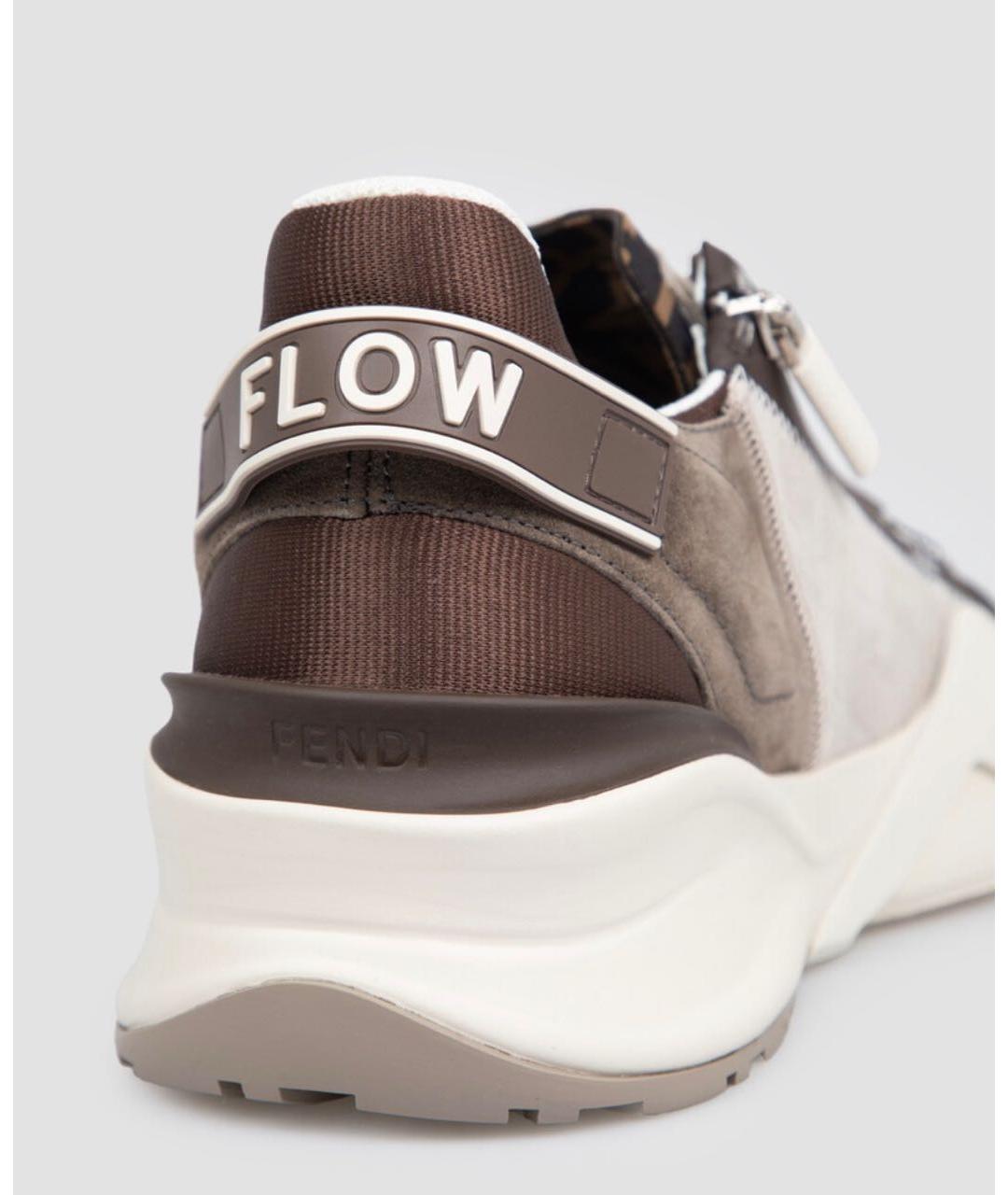 FENDI Бежевые низкие кроссовки / кеды, фото 5