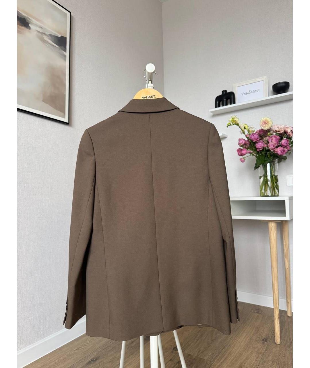 12 STOREEZ Коричневый полиэстеровый костюм с брюками, фото 7