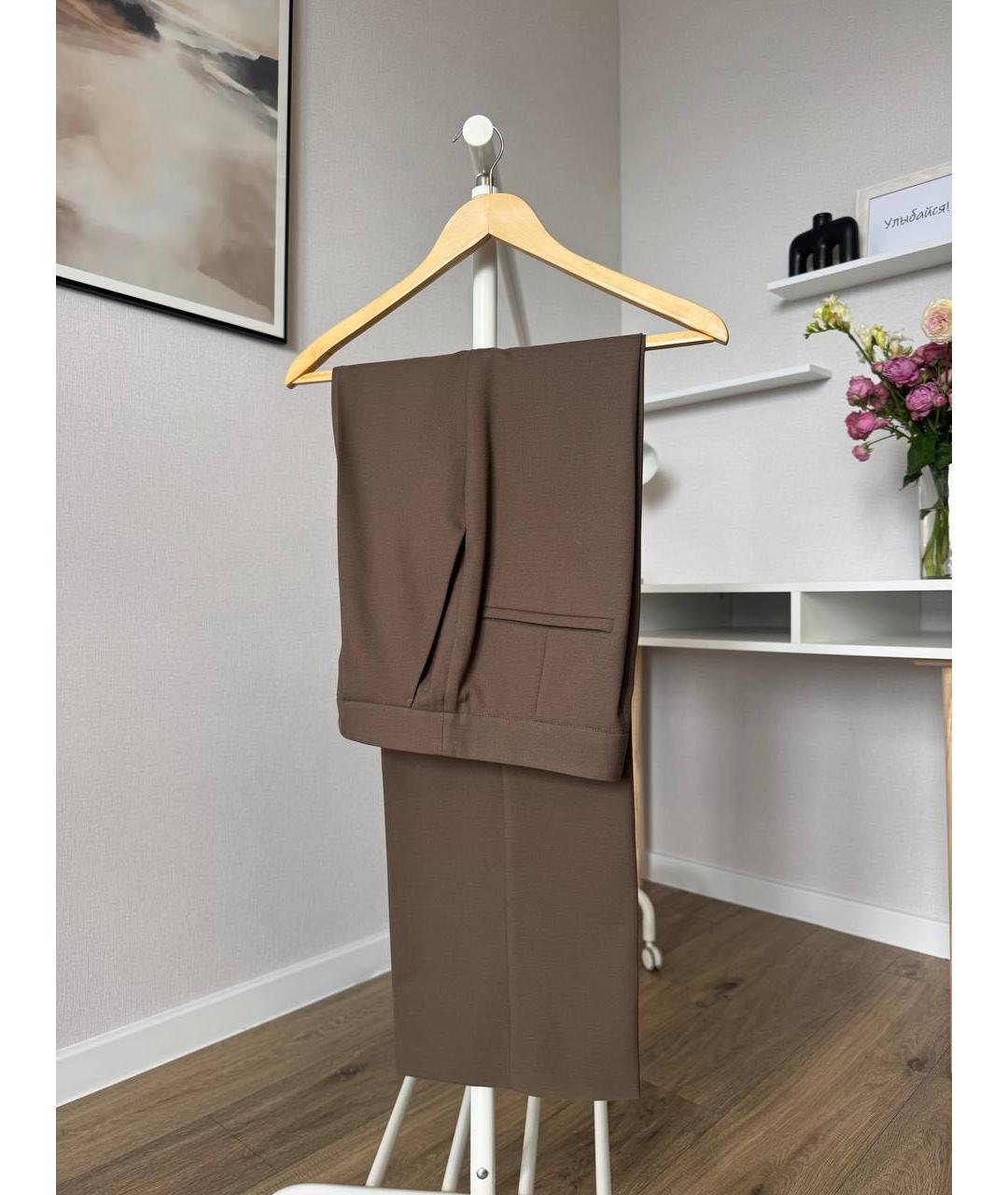 12 STOREEZ Коричневый полиэстеровый костюм с брюками, фото 2