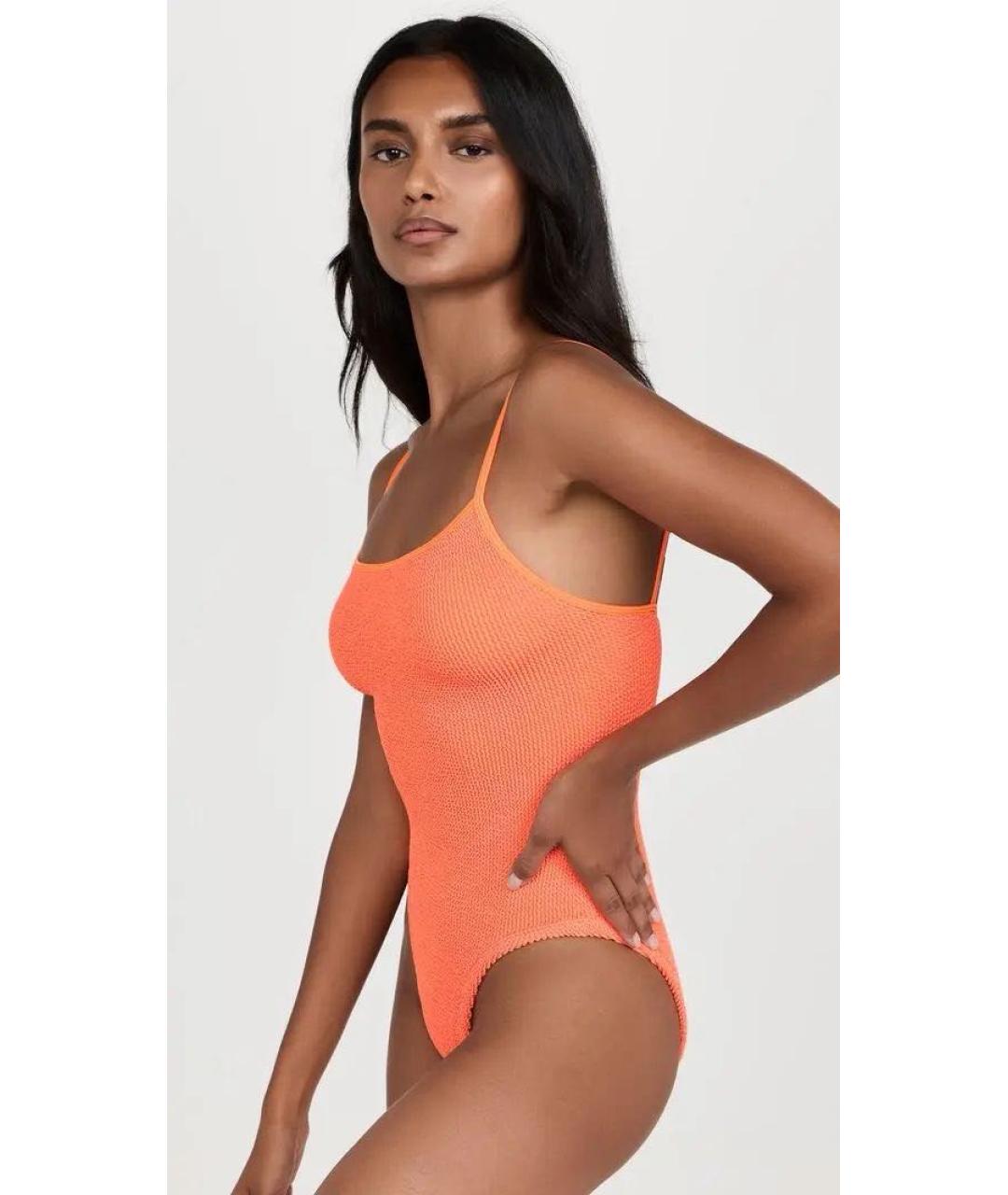 HUNZA G Оранжевый полиамидовый купальник, фото 8