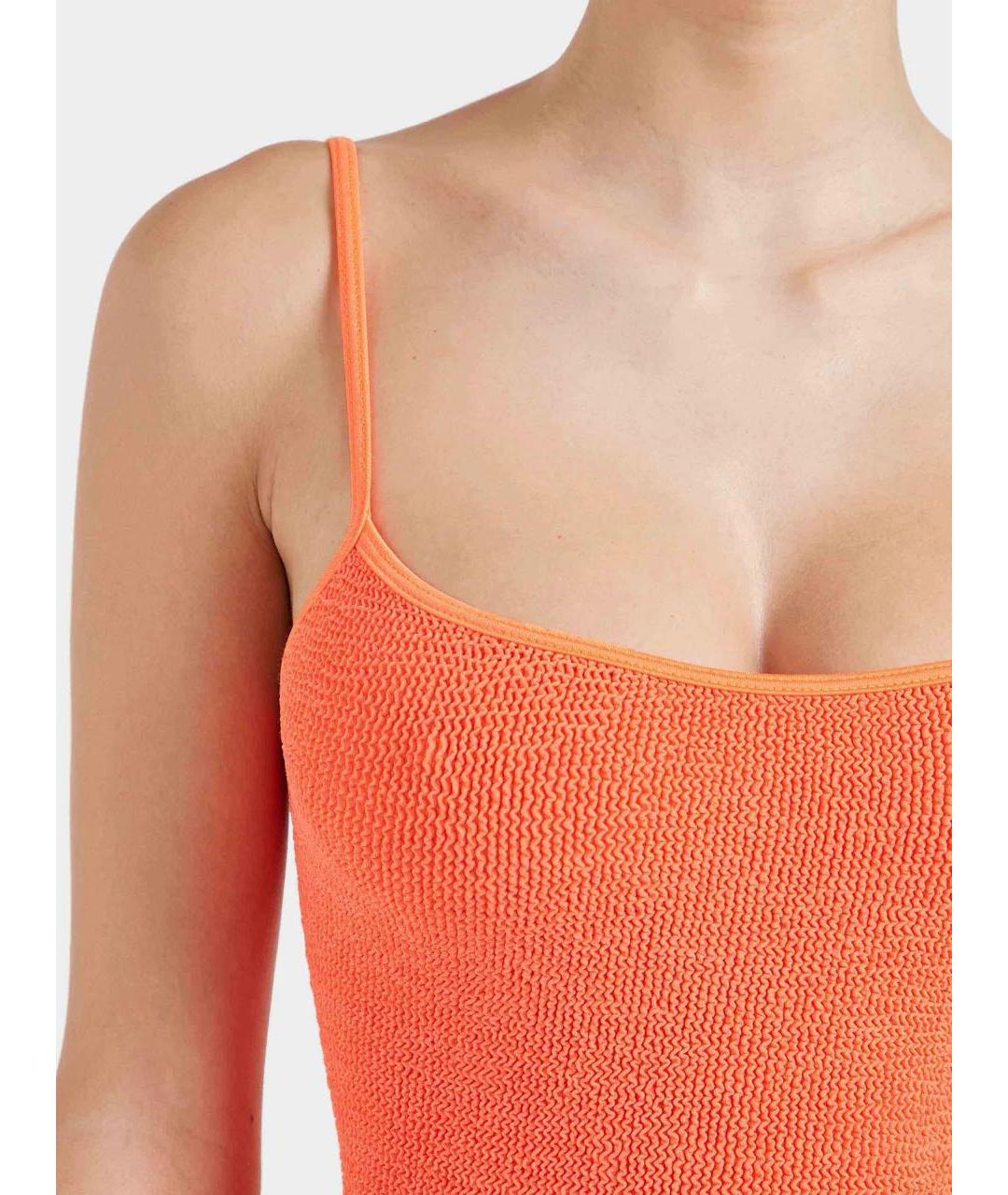 HUNZA G Оранжевый полиамидовый купальник, фото 4