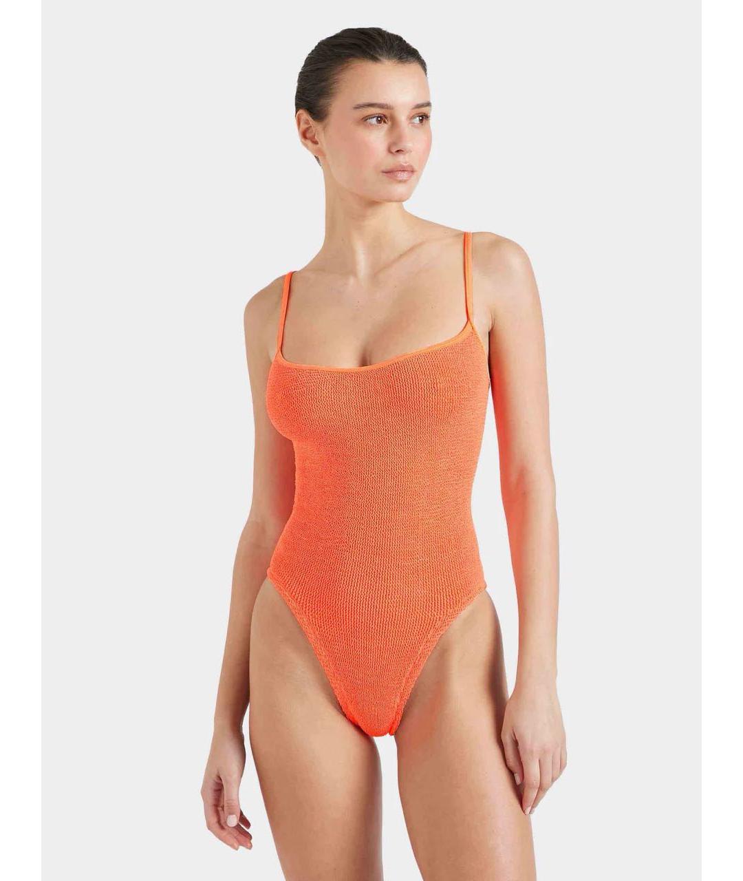 HUNZA G Оранжевый полиамидовый купальник, фото 2