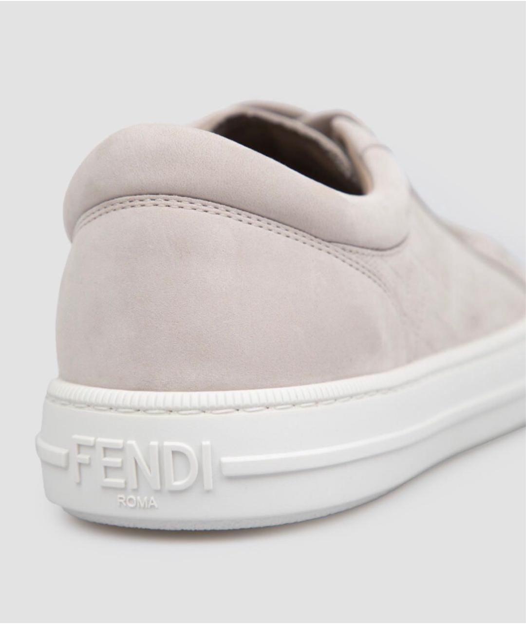 FENDI Бежевые низкие кроссовки / кеды, фото 5