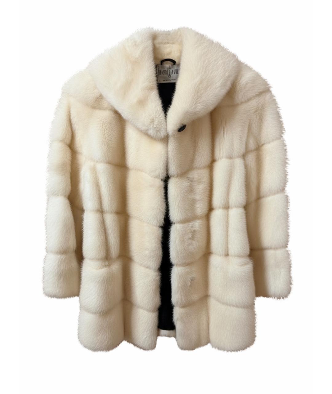 MARCO VANOLI Белая меховая шуба, фото 1