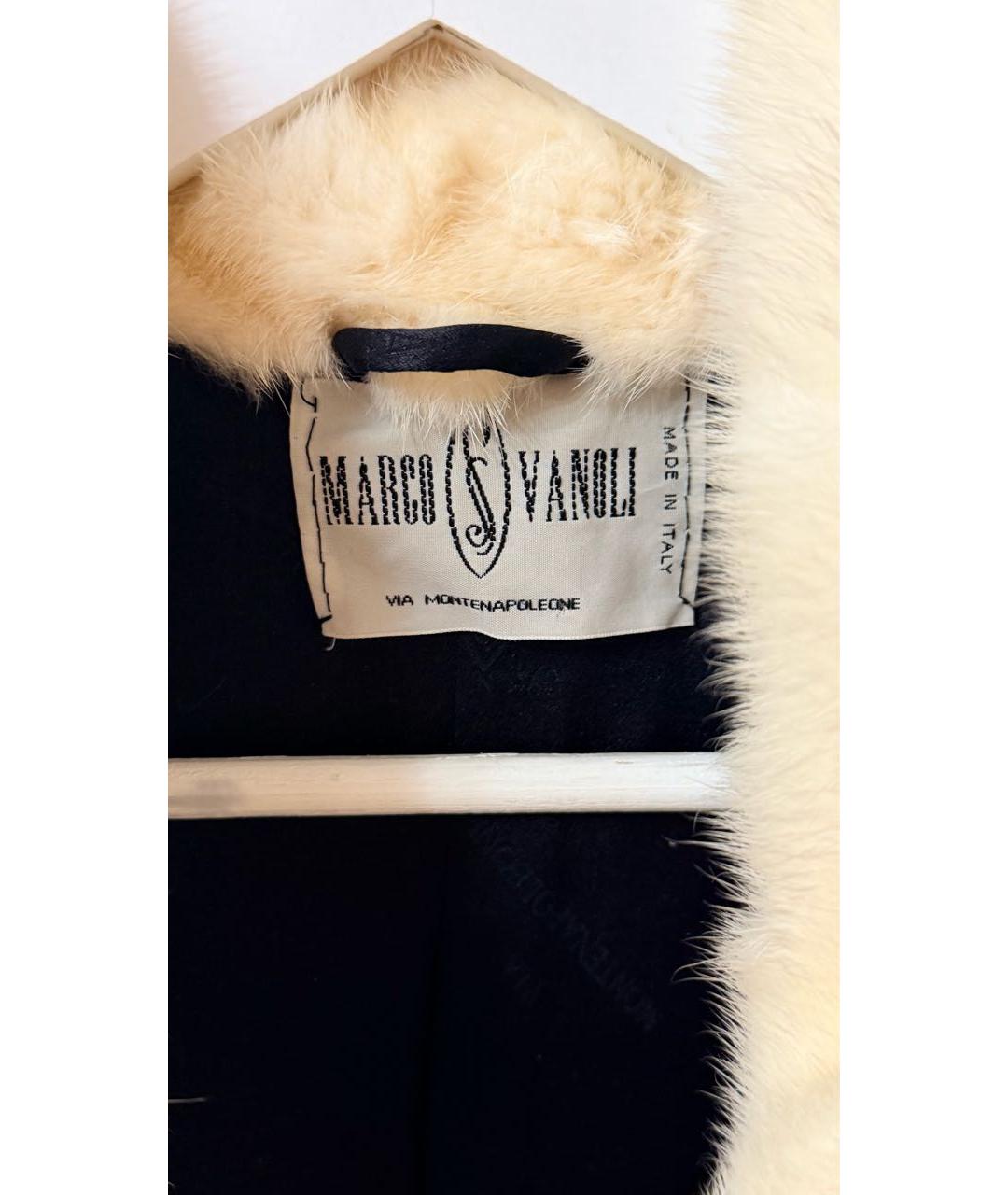 MARCO VANOLI Белая меховая шуба, фото 6