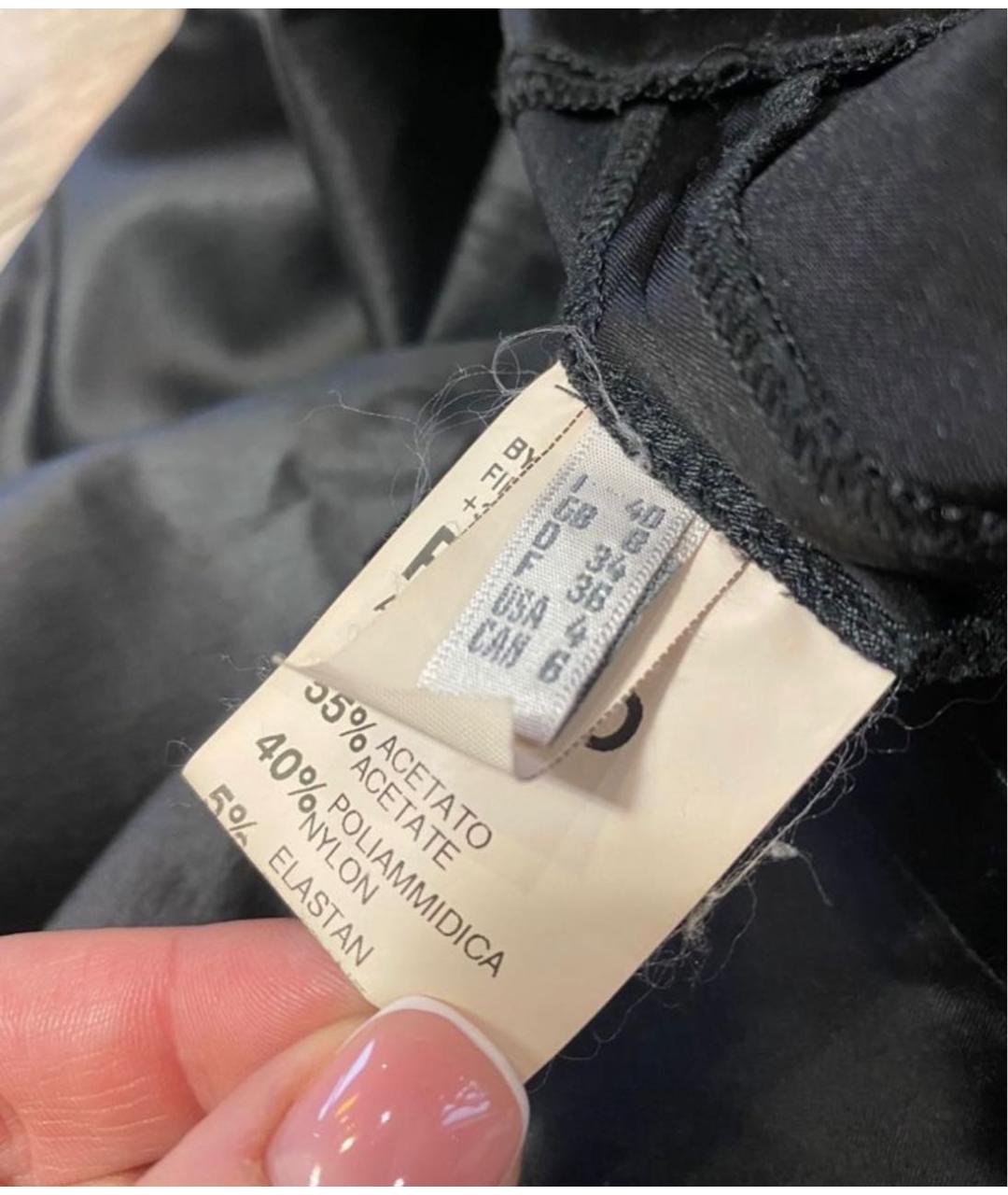 PINKO Черное ацетатное коктейльное платье, фото 5