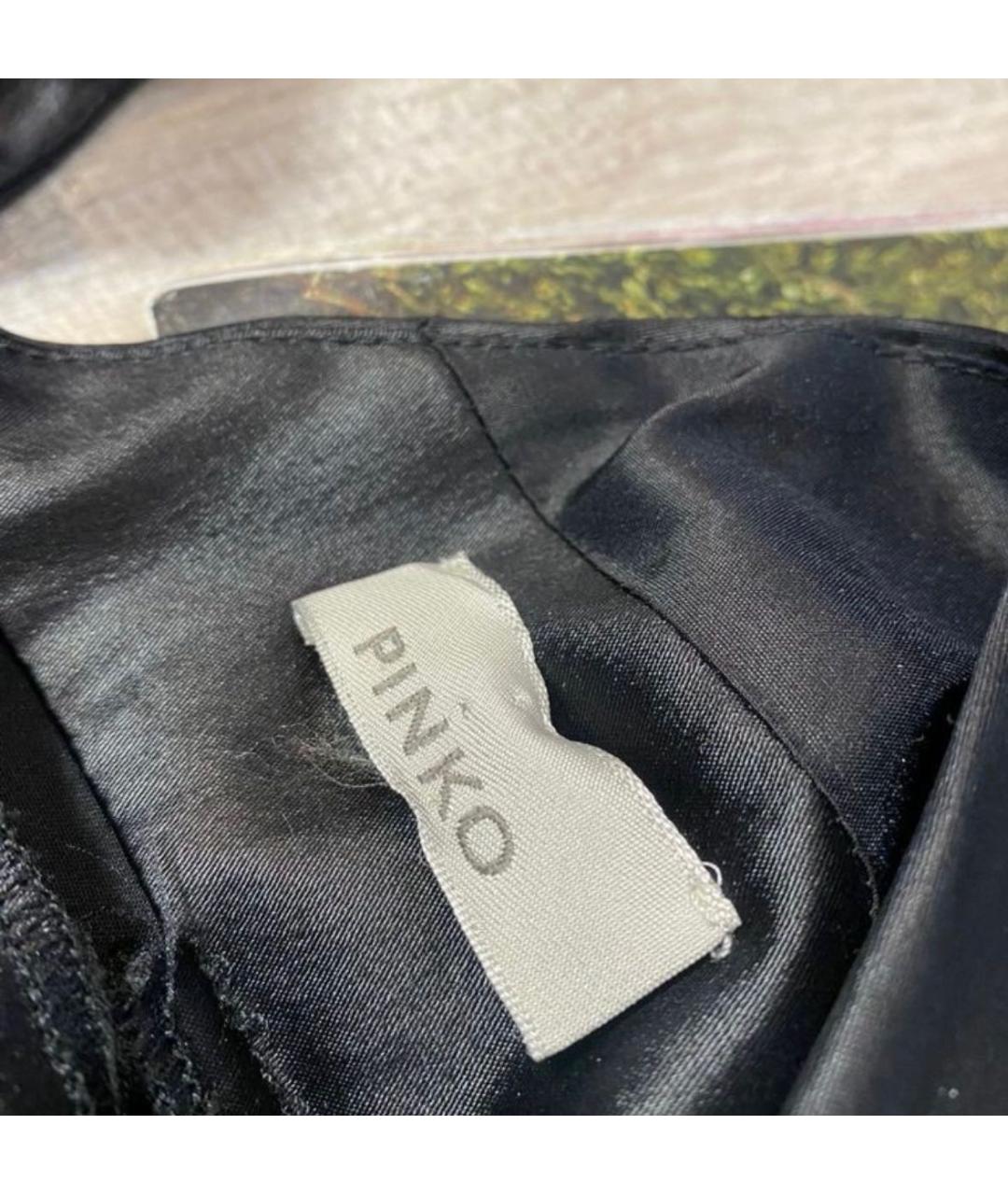 PINKO Черное ацетатное коктейльное платье, фото 4