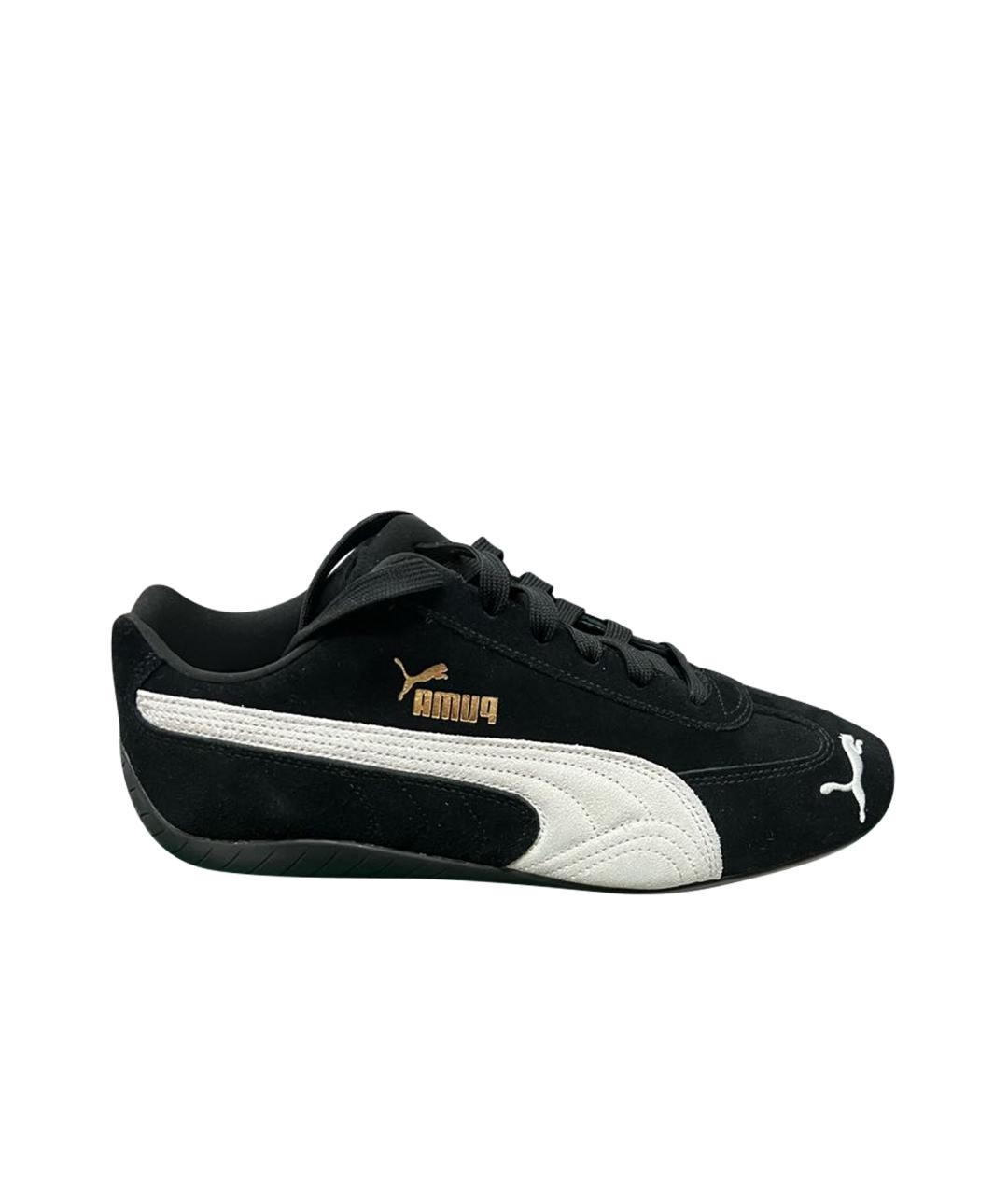 PUMA Черные замшевые низкие кроссовки / кеды, фото 1