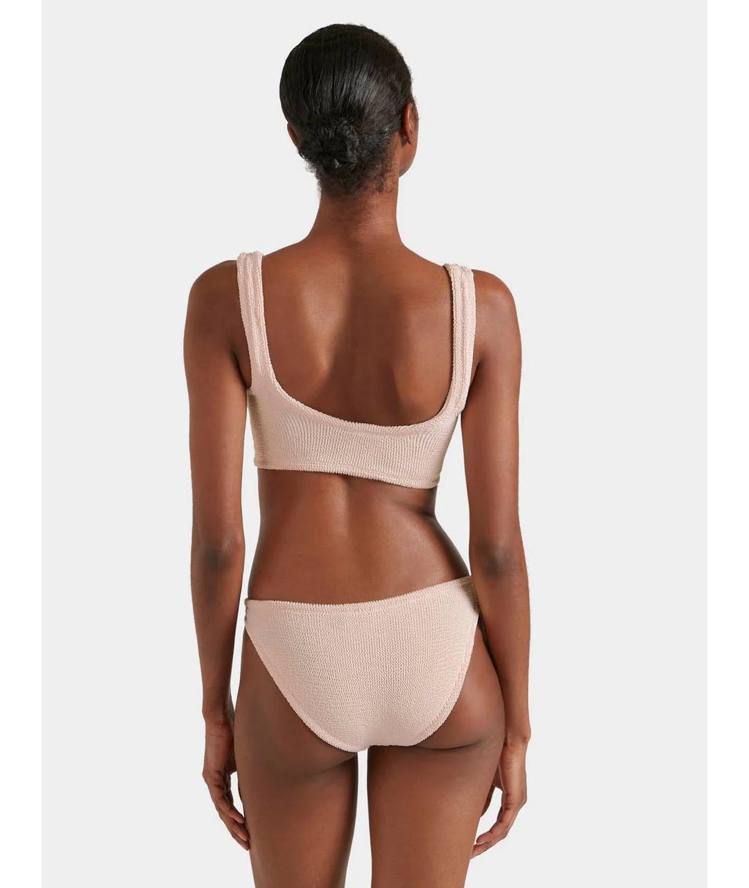 HUNZA G Бежевый полиамидовый купальник, фото 7