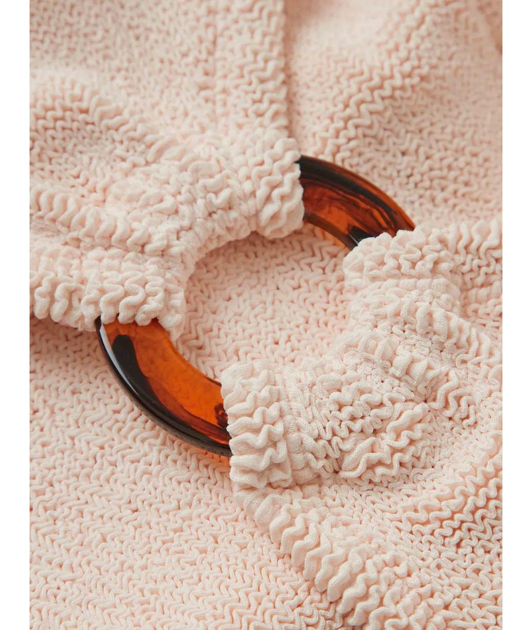 HUNZA G Бежевый полиамидовый купальник, фото 8