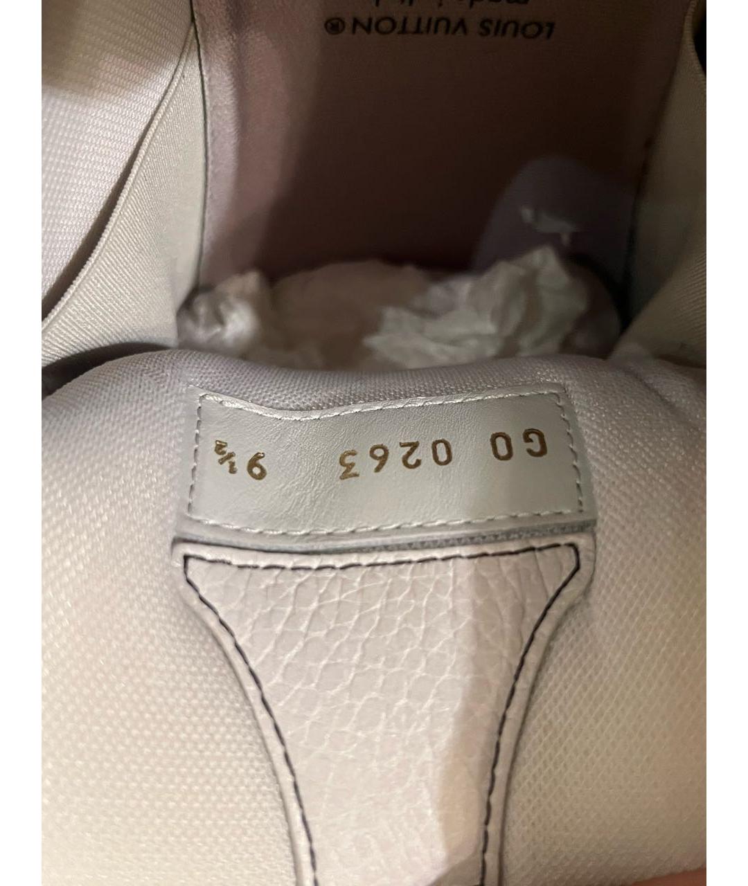 LOUIS VUITTON Серые кожаные низкие кроссовки / кеды, фото 5