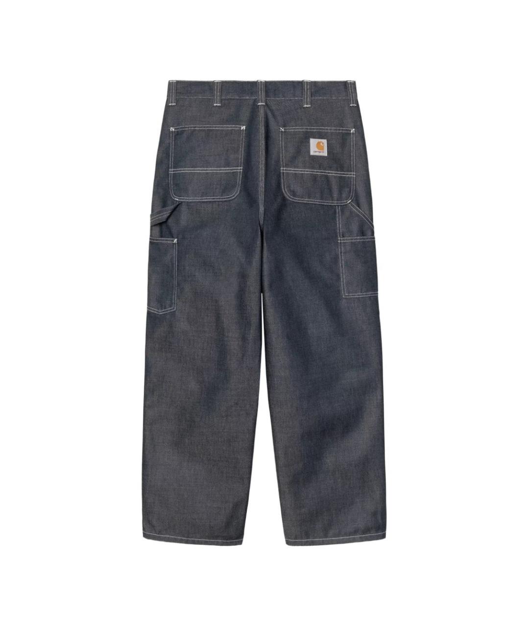 CARHARTT WIP Синие хлопковые повседневные брюки, фото 3