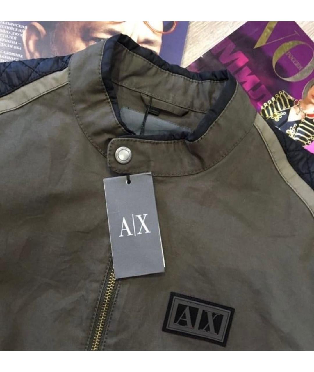 ARMANI EXCHANGE Хаки хлопковая куртка, фото 4