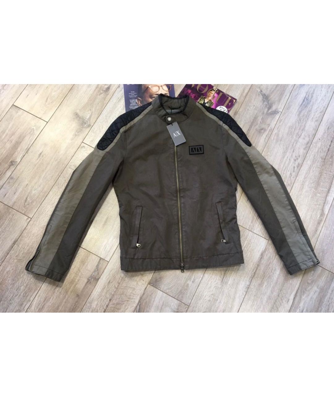 ARMANI EXCHANGE Хаки хлопковая куртка, фото 9