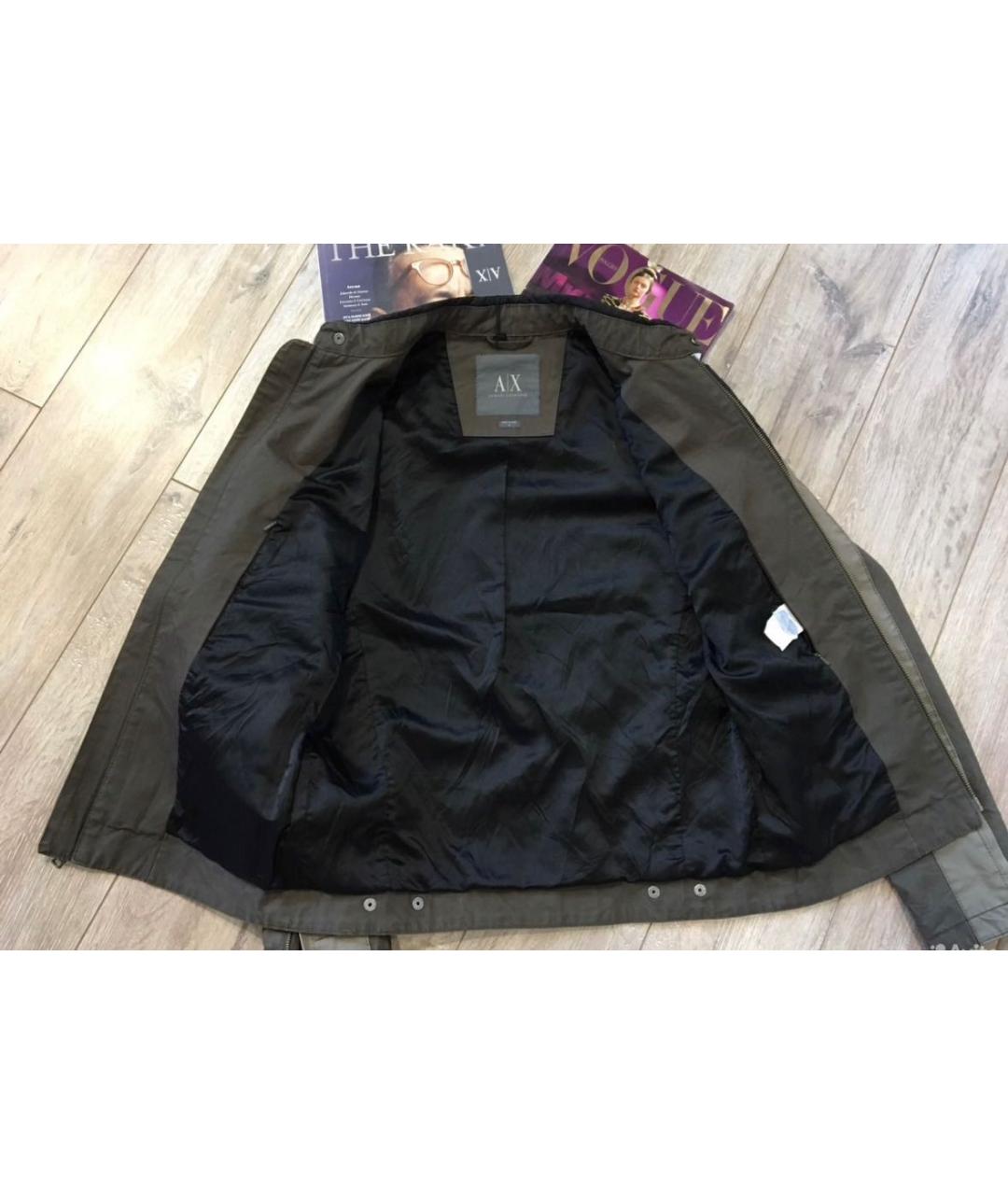 ARMANI EXCHANGE Хаки хлопковая куртка, фото 5