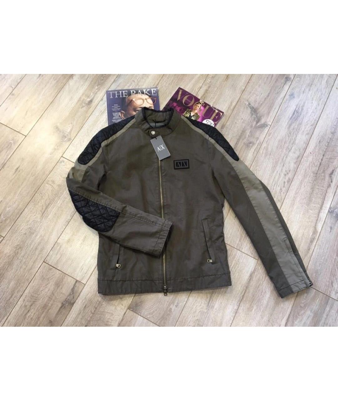 ARMANI EXCHANGE Хаки хлопковая куртка, фото 3