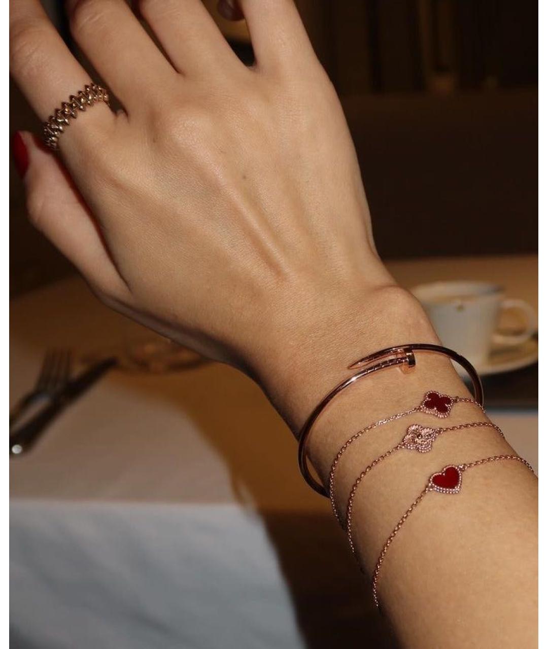 VAN CLEEF & ARPELS Бордовый браслет из желтого золота, фото 4