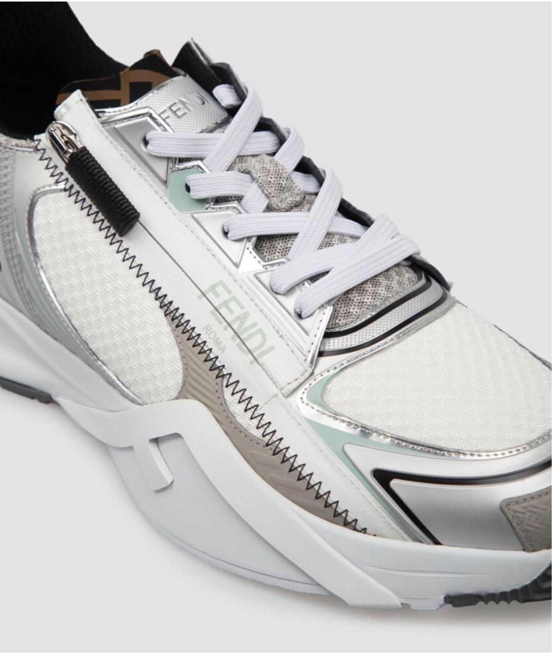FENDI Мульти текстильные низкие кроссовки / кеды, фото 4