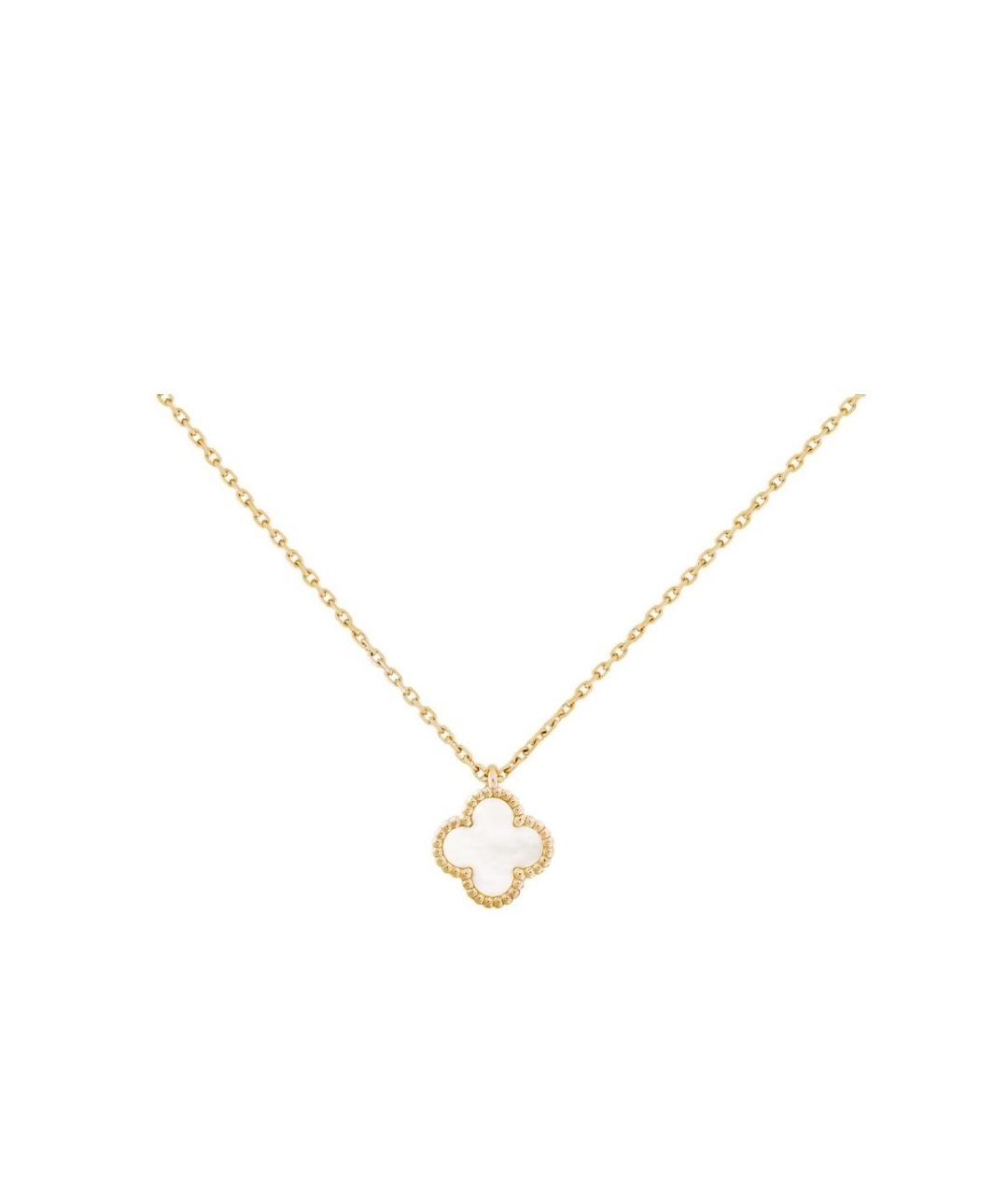 VAN CLEEF & ARPELS Белая подвеска из желтого золота, фото 1