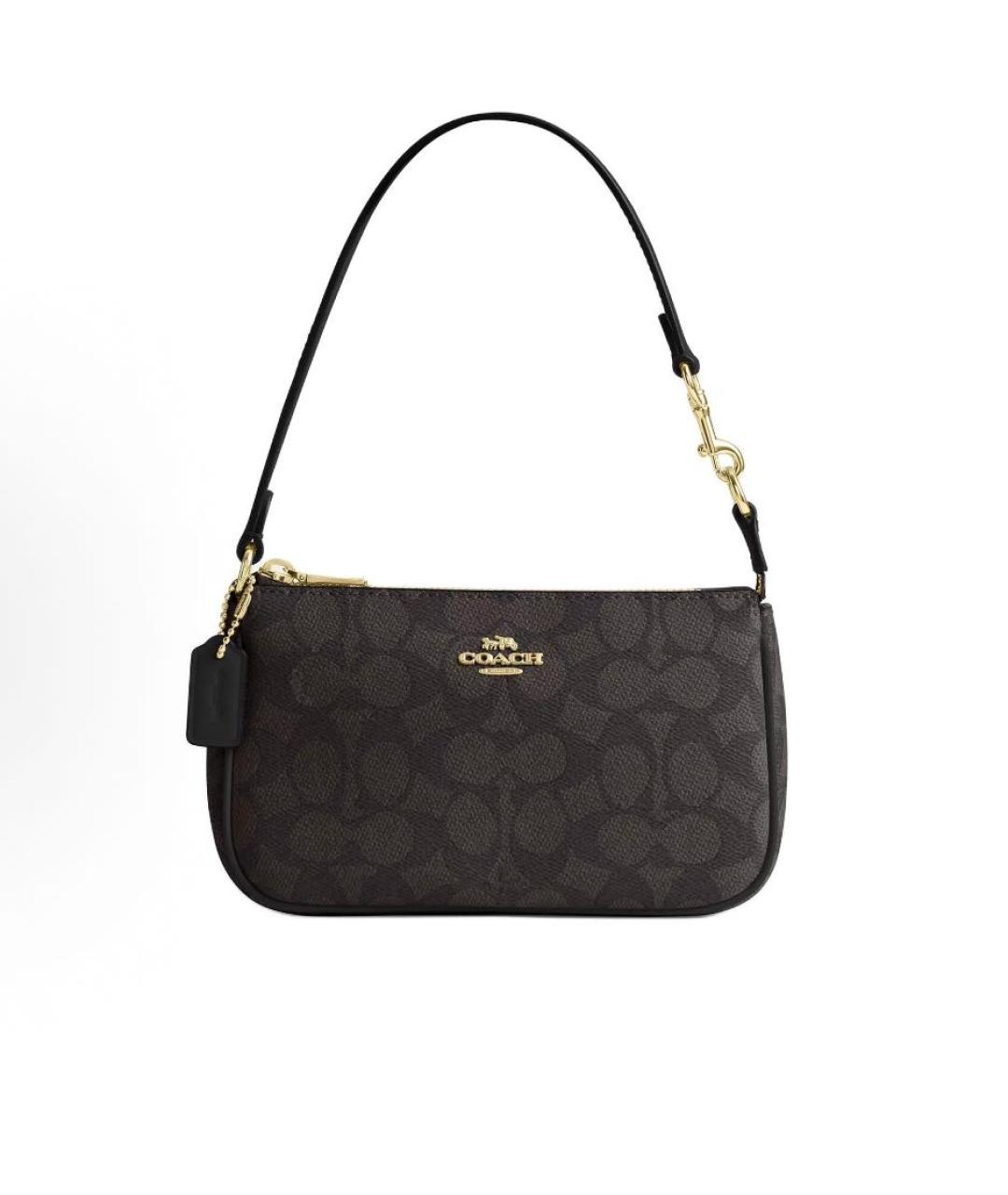 COACH Коричневая сумка через плечо из искусственной кожи, фото 4