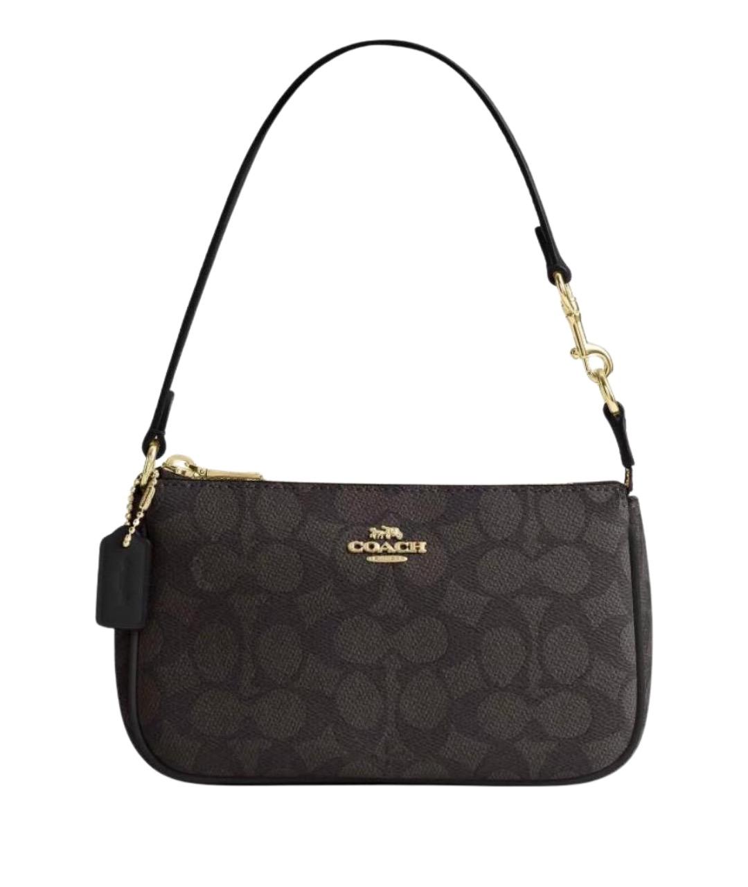 COACH Коричневая сумка через плечо из искусственной кожи, фото 1