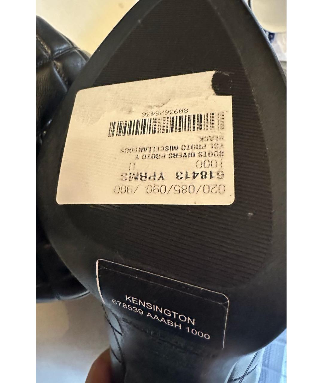 SAINT LAURENT Черные кожаные сапоги, фото 6