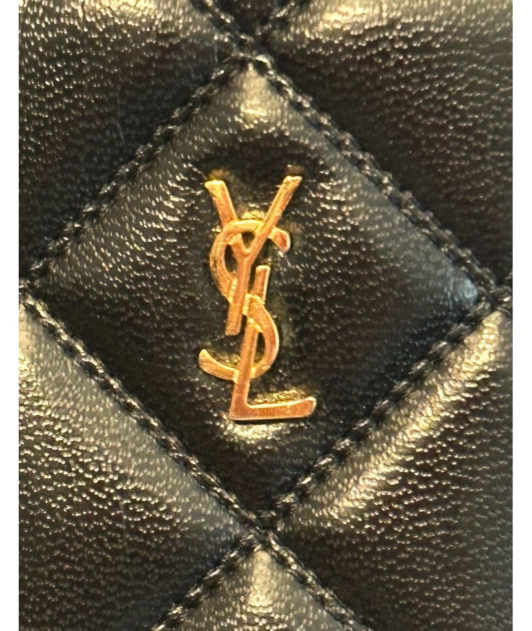 SAINT LAURENT Черные кожаные сапоги, фото 5