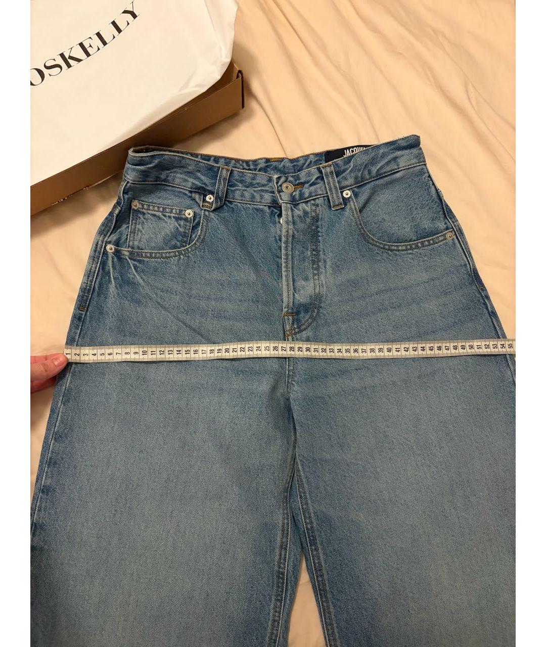 JACQUEMUS Голубые джинсы клеш, фото 4