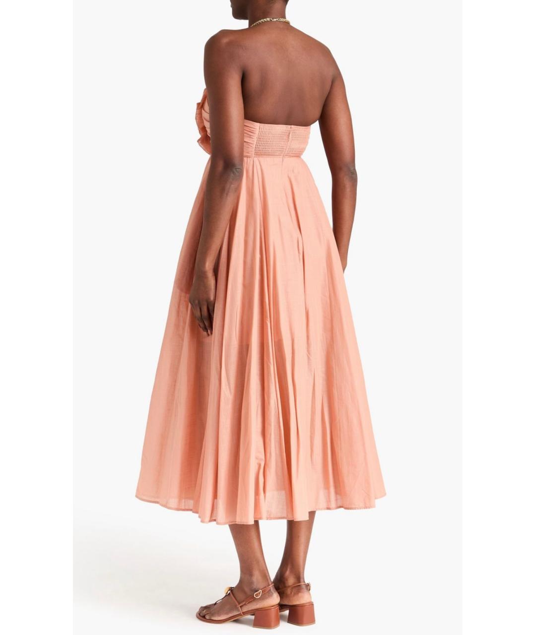 ZIMMERMANN Розовое хлопковое коктейльное платье, фото 6