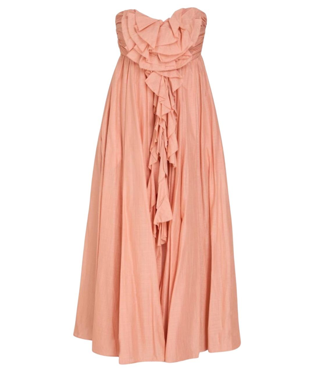 ZIMMERMANN Розовое хлопковое коктейльное платье, фото 1