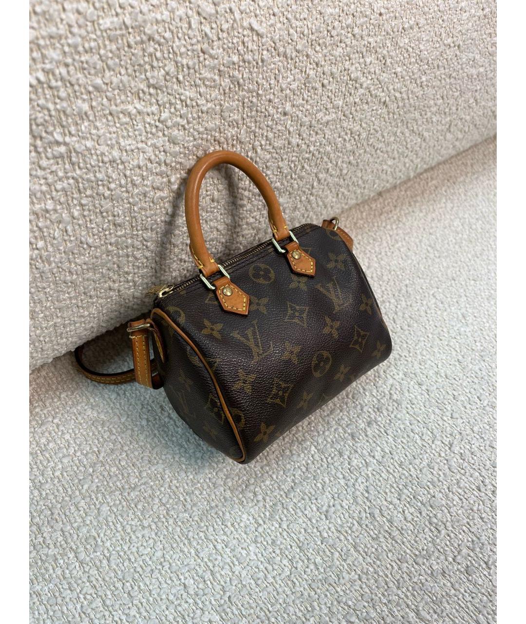 LOUIS VUITTON Коричневая сумка с короткими ручками, фото 3