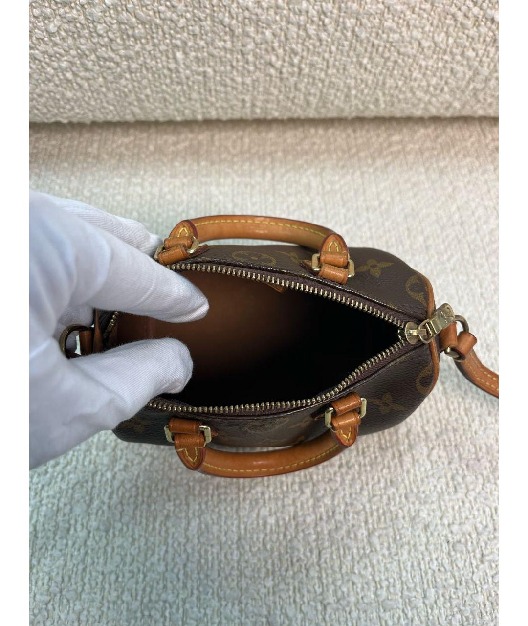 LOUIS VUITTON Коричневая сумка с короткими ручками, фото 5