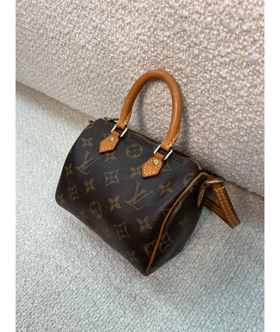 LOUIS VUITTON Коричневая сумка с короткими ручками, фото 4