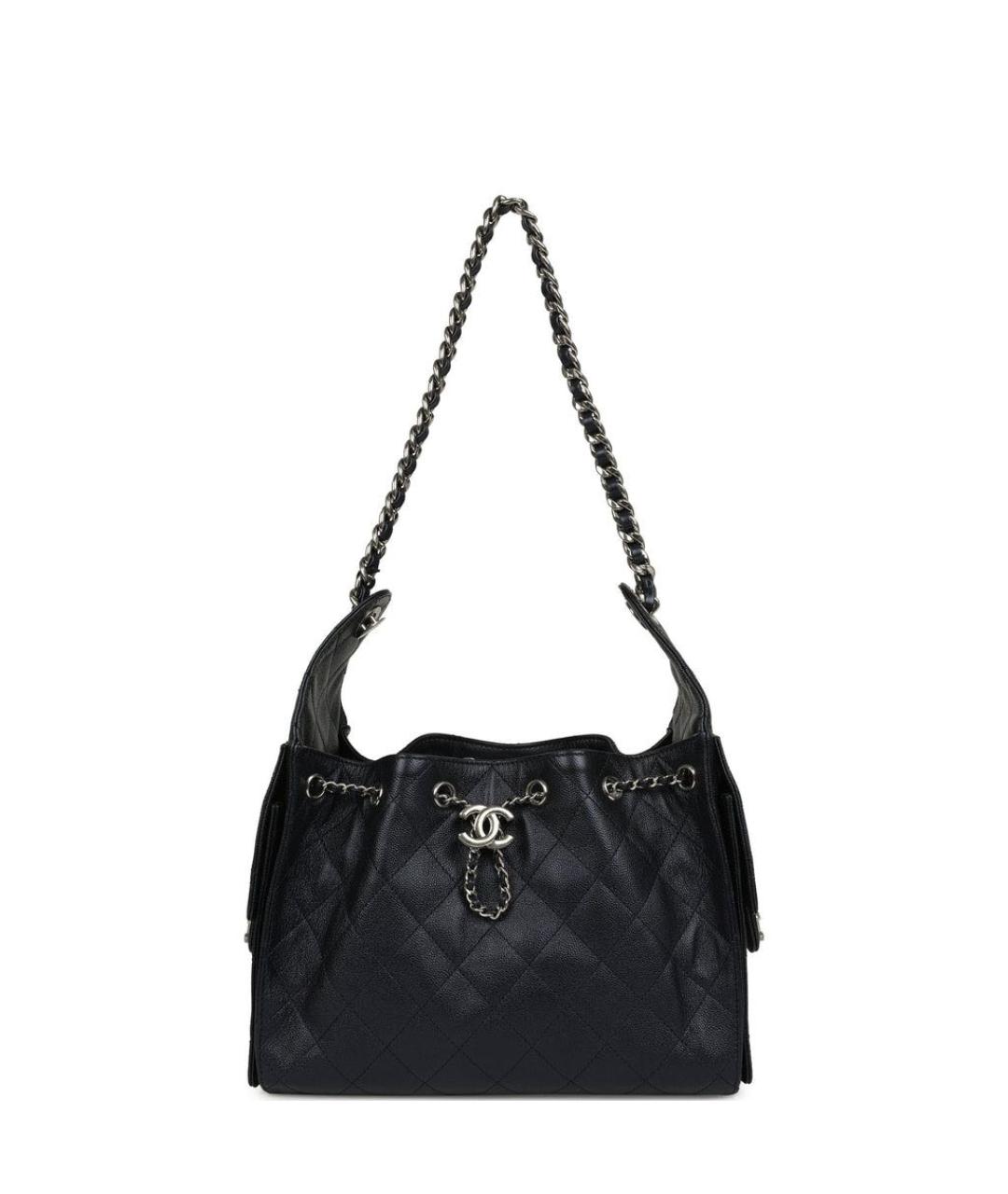 CHANEL Черная кожаная сумка через плечо, фото 5