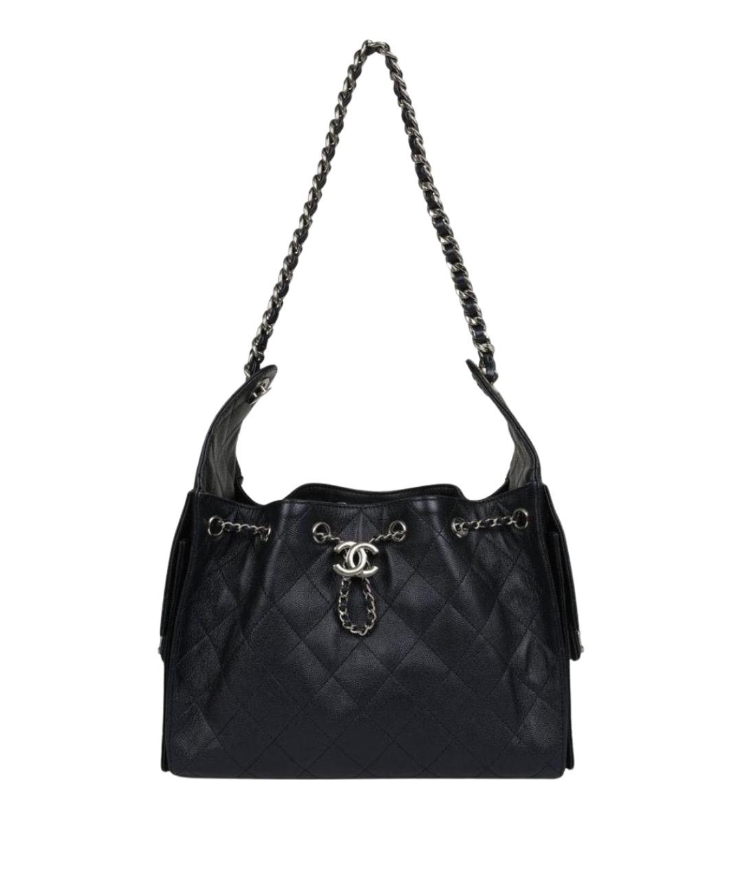 CHANEL Черная кожаная сумка через плечо, фото 1