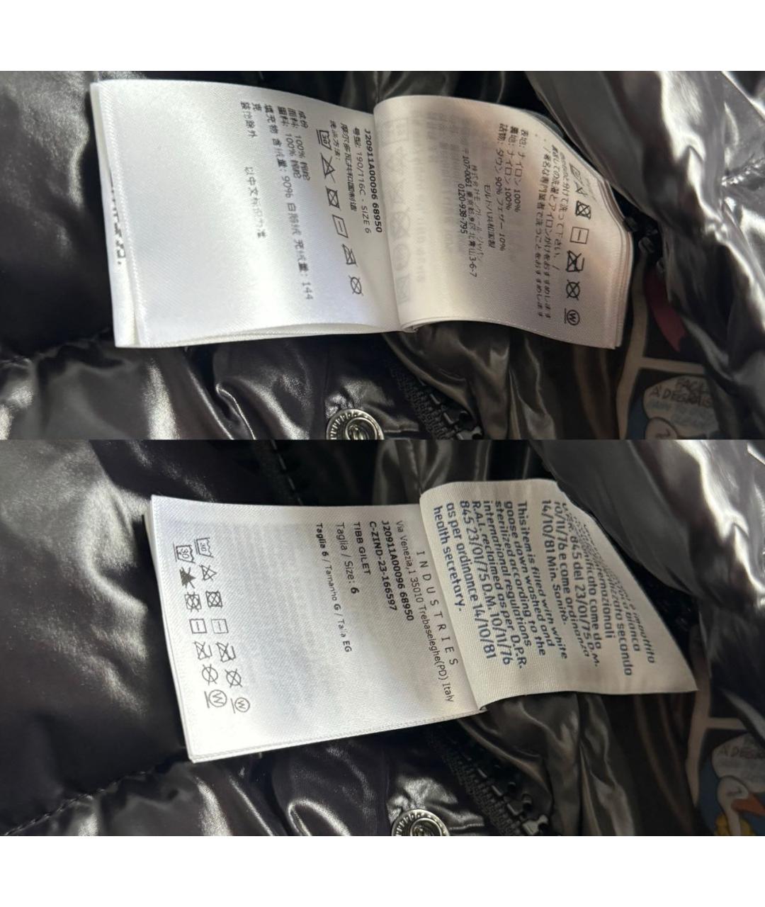 MONCLER Черный жилет, фото 6