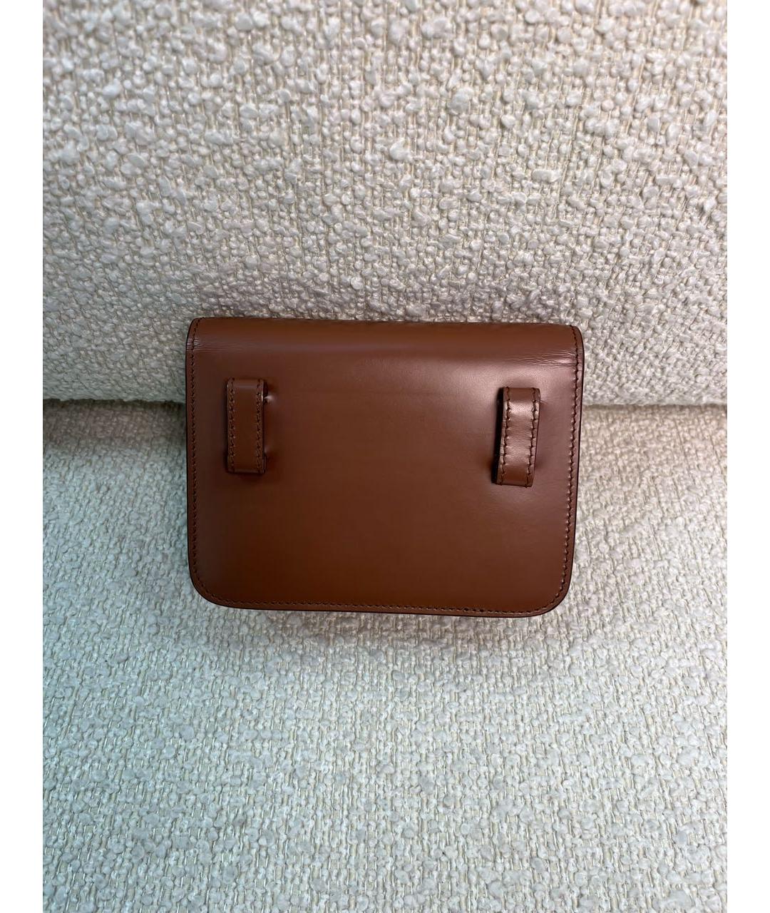 BURBERRY Коричневая кожаная поясная сумка, фото 4