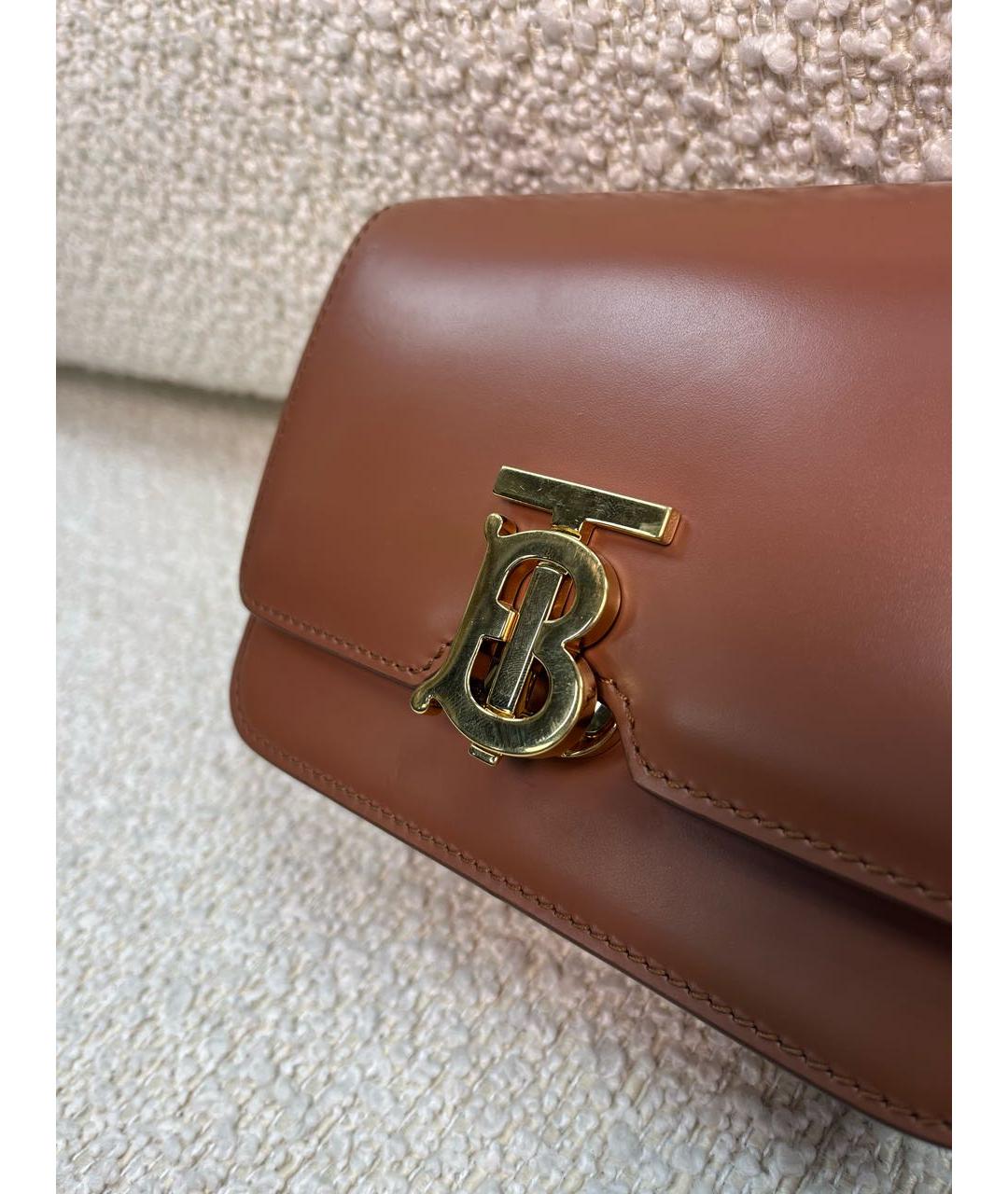 BURBERRY Коричневая кожаная поясная сумка, фото 6